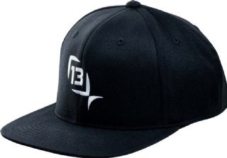 13 Fishing Cap Black Flat Brim